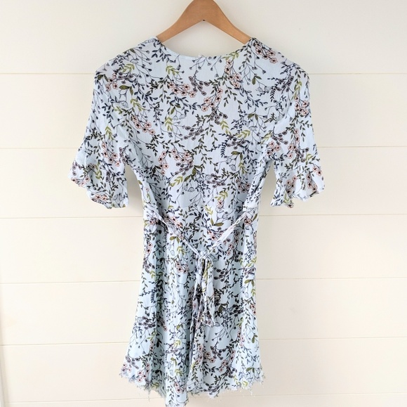 Some Days Lovin' Blue Floral Mini Button Dress - Picture 2 of 8